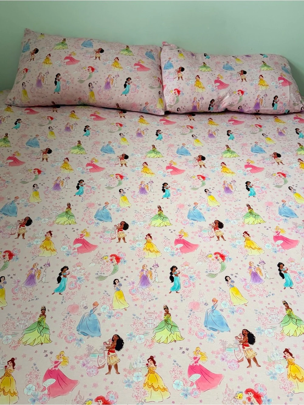 LS princess garden Bamboo Custom Queen fitted Sheets with 2 standard pillowcases
